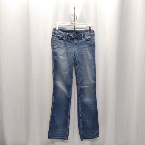 Silver Jeans Co. Tuesday Low Rise Boot Women's Denim Jeans W27/L31 (28x30) VGC - Picture 1 of 7